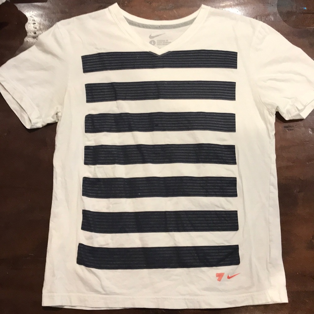 Nike Reynaldo V Neck White Black Striped